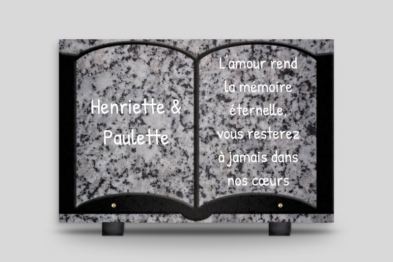 plaque Plexiglass - 300 x 200 mm - funeraire-granit-002-3