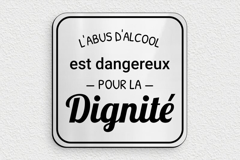 plaque PVC - 120 x 120 mm - humour-danger-alcool-006-3