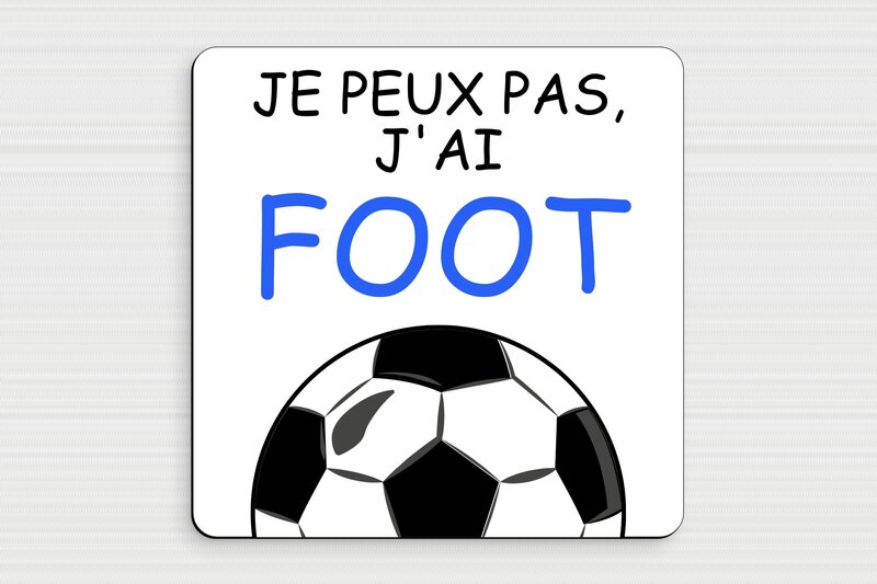 plaque PVC - 200 x 200 mm - humour-football-002-3