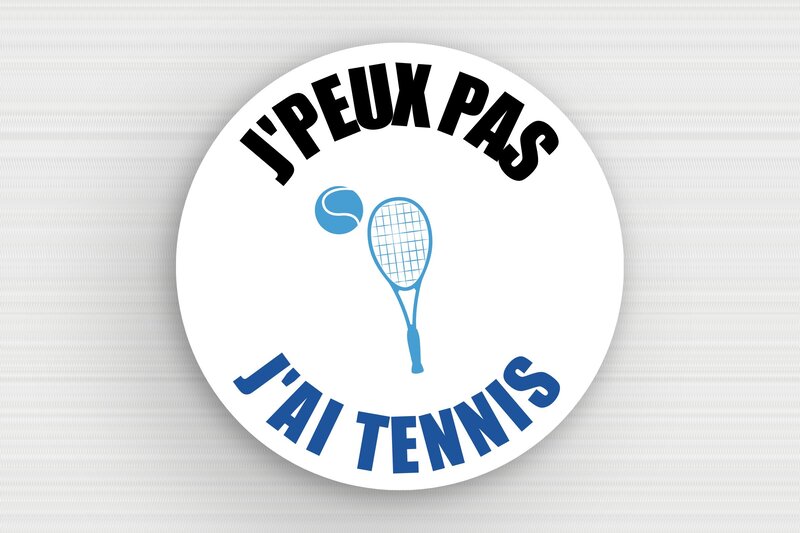 plaque PVC - 200 x 200 mm - humour-tennis-001-3