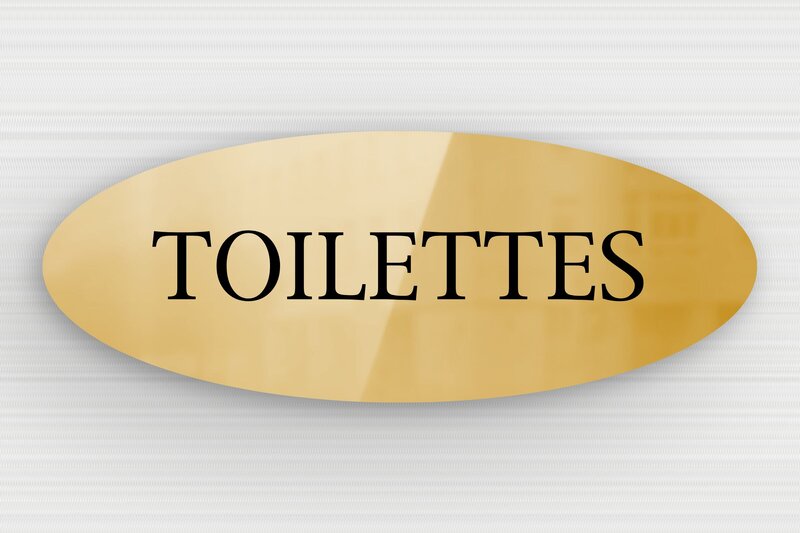 plaque Laiton - 210 x 80 mm - plaque-de-porte-salle-de-bain-et-toilettes-012-2