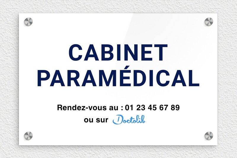 plaque Plexiglass - 300 x 200 mm - plaquepro-job-cabinet-paramedical-002-1