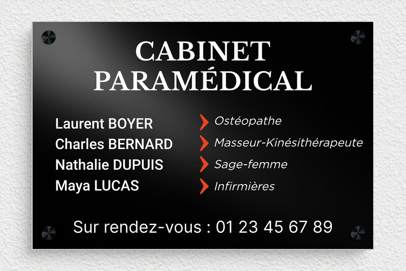 plaque Aluminium - 300 x 200 mm - plaquepro-job-cabinet-paramedical-003-2