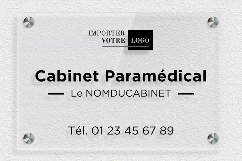 plaque Plexiglass Transparent - 300 x 200 mm - plaquepro-job-cabinet-paramedical-005-0