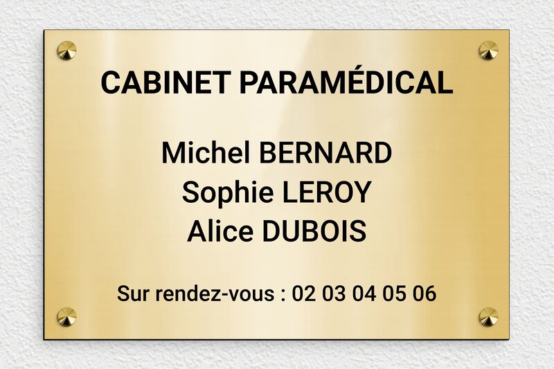 plaque PVC - 300 x 200 mm - plaquepro-job-cabinet-paramedical-010-1