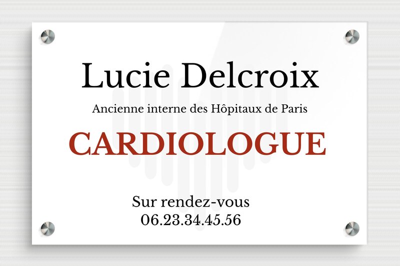 plaque Plexiglass - 300 x 200 mm - plaquepro-job-cardiologue-quadri-002-3