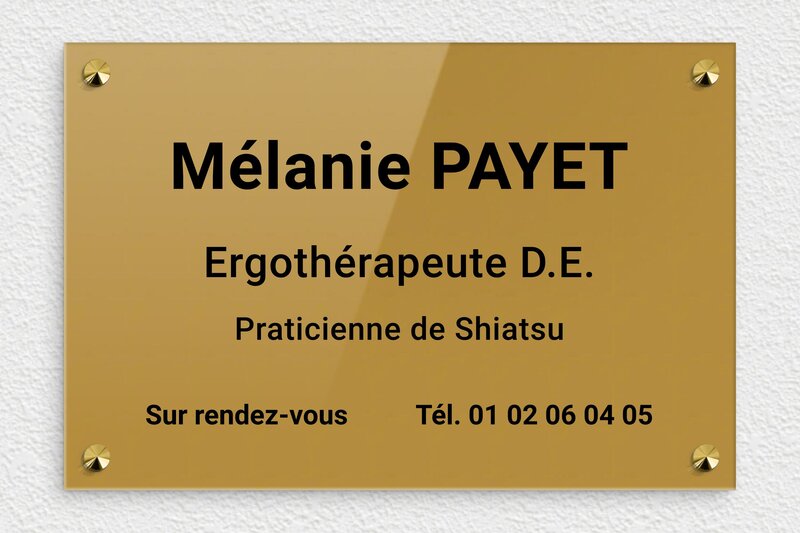 plaque Plexiglass - 300 x 200 mm - plaquepro-job-ergotherapeute-001-0