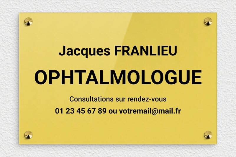 plaque Plexiglass - 300 x 200 mm - plaquepro-job-ophtalmologie-010-1