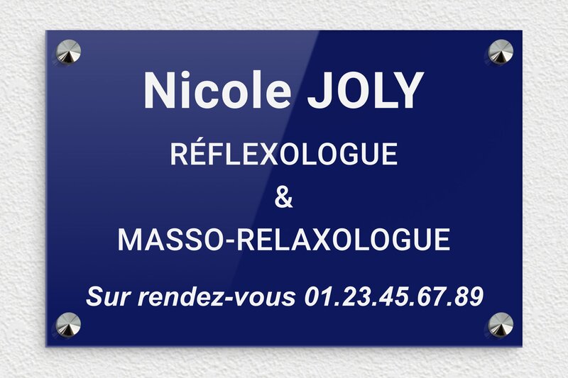 plaque Plexiglass - 300 x 200 mm - plaquepro-job-reflexologue-001-0