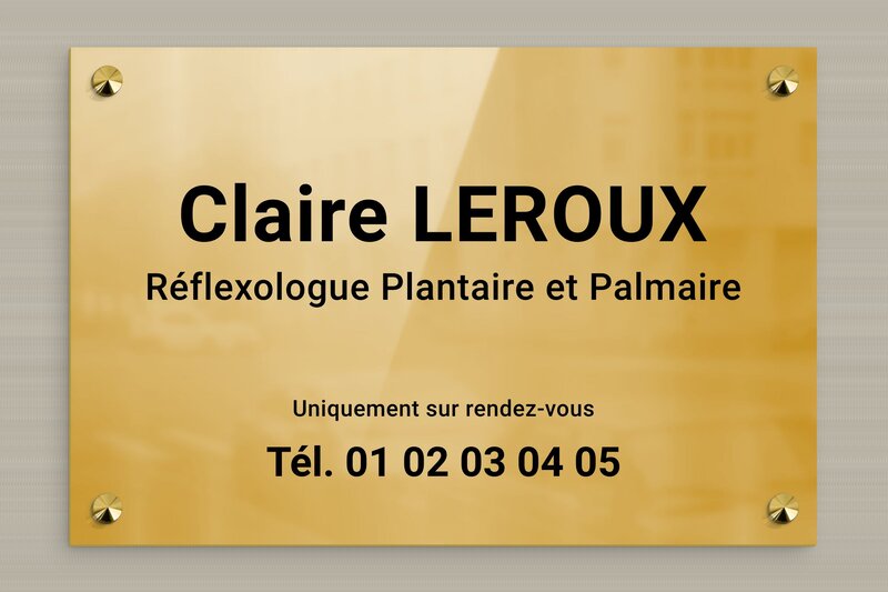 plaque Laiton - 300 x 200 mm - plaquepro-job-reflexologue-004-0