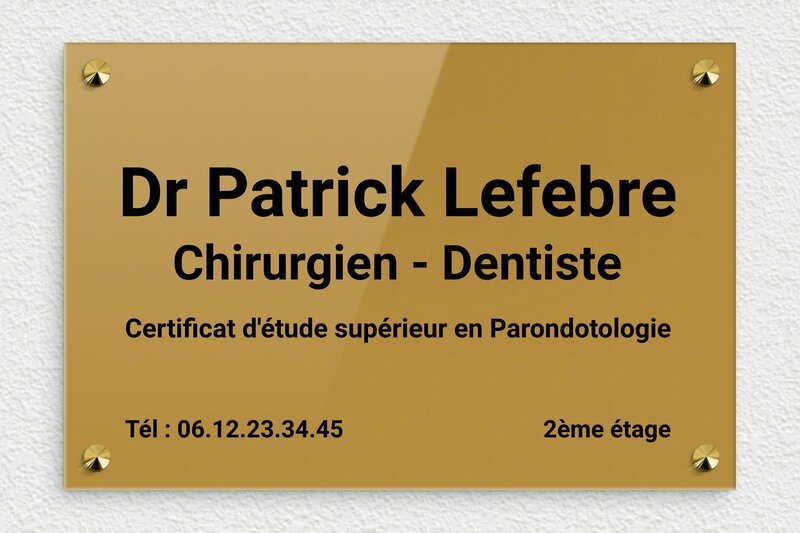 plaque Plexiglass - 300 x 200 mm - ppro-dentiste-004-1