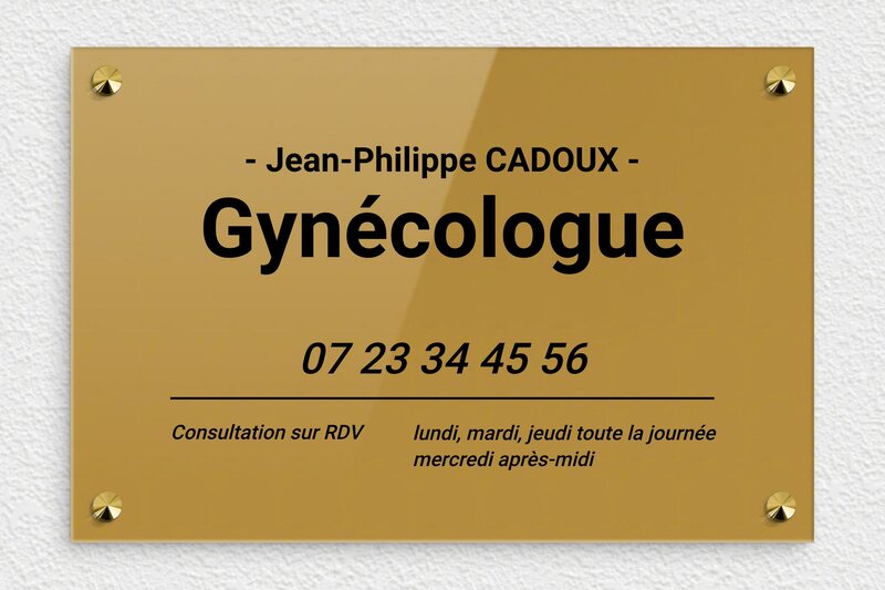 plaque Plexiglass - 300 x 200 mm - ppro-gynechologue-005-1
