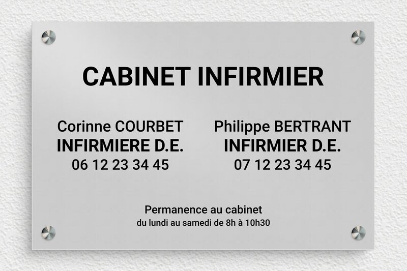 plaque Aluminium - 300 x 200 mm - ppro-job-cabinet-infirmer-001-1