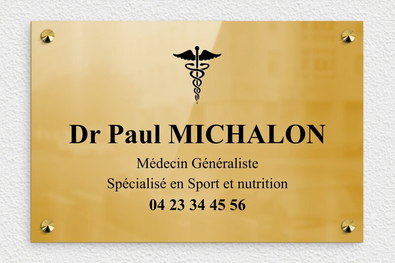 plaque Laiton - 300 x 200 mm - ppro-job-cabinet-medical-003-1
