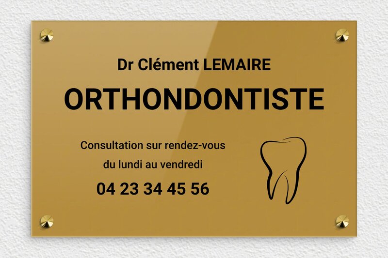 plaque Plexiglass - 300 x 200 mm - ppro-job-orthodontiste-001-1
