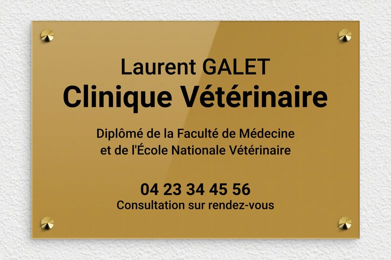 plaque Plexiglass - 300 x 200 mm - ppro-job-veterinaire-001-1