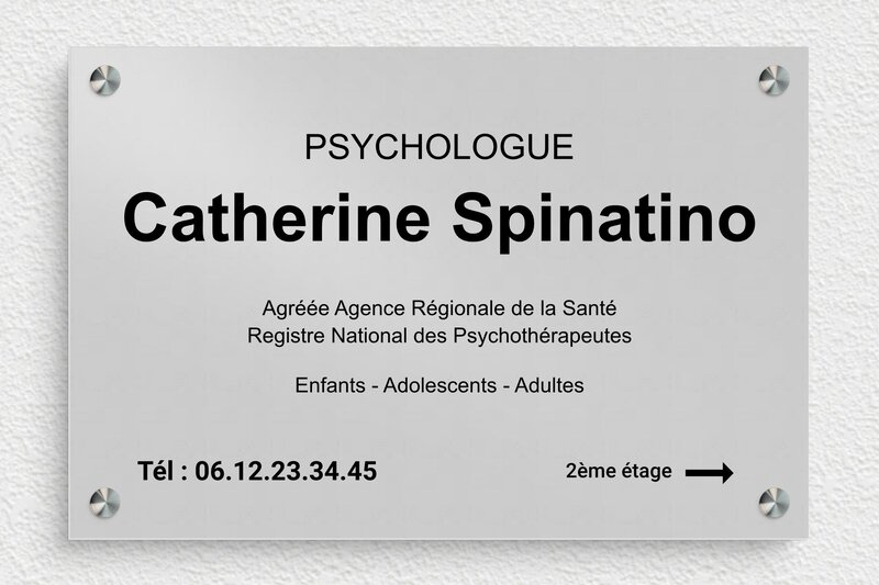 plaque Aluminium - 300 x 200 mm - ppro-psychologue-005-1