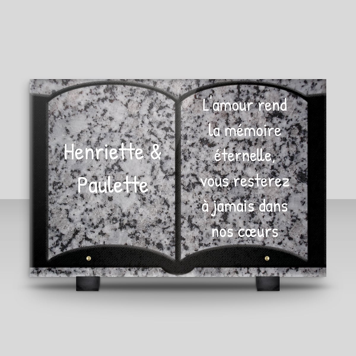Plaque Commémorative En Granit Personnalisable Avec Photo - Pour Extérieur/intérieur, Gravure Laser Durable