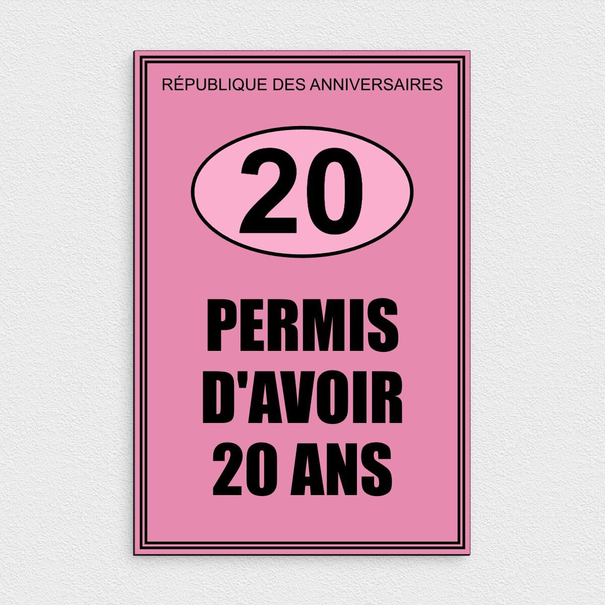 SIMPLE] Plaque Anniversaire 18 Ans Humour sur Mesure | OTYPO