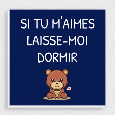 Panneau Humour Bonne Nuit Personnalisable - Sur OTYPO | OTYPO