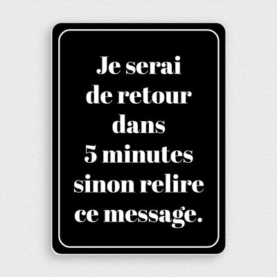 Plaque Humoristique En Métal "Ce Soir On Se La Colle