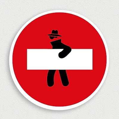 [SIMPLE] Panneau Humour Sens Interdit à Personnaliser | OTYPO