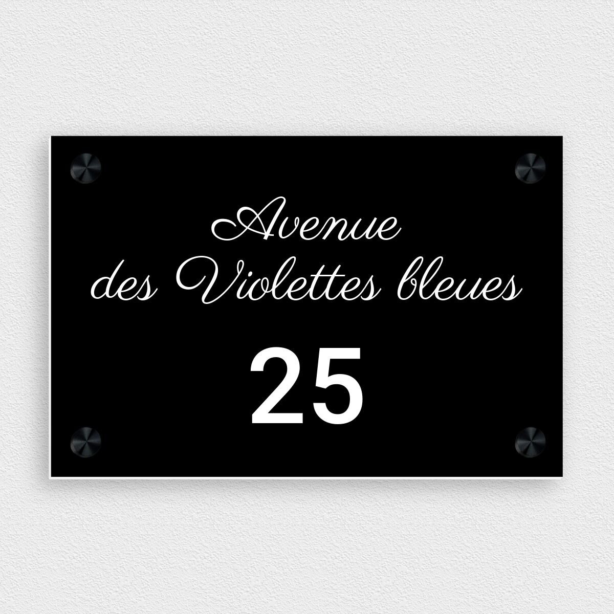 Panneau de numéro de maison LED solaire personnalisé, Plaque d'adresse