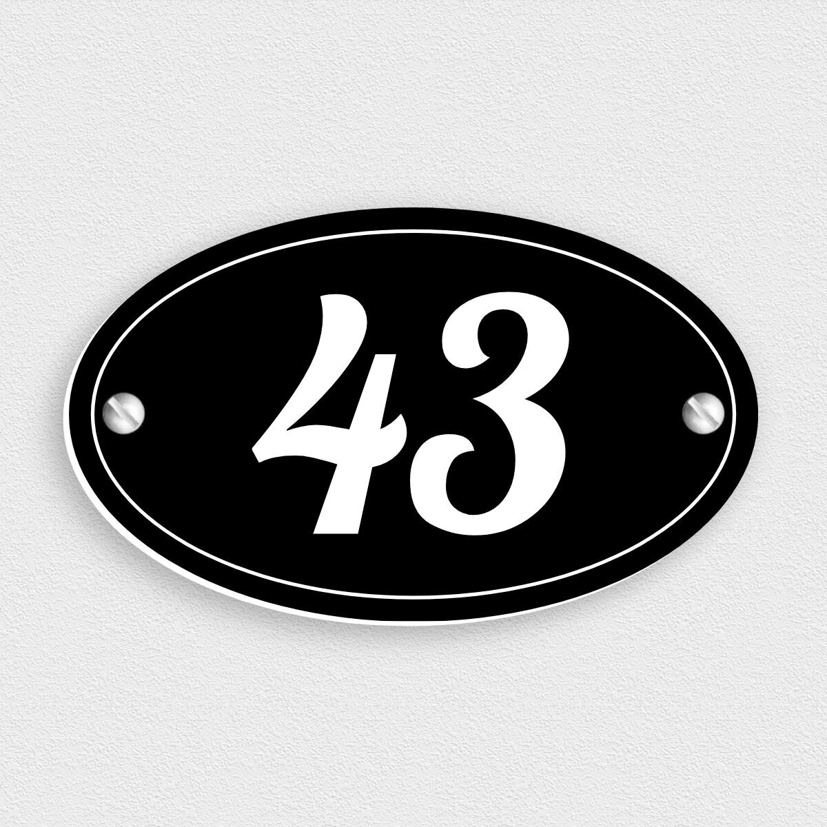 Numéro De Maison 20 - Plaque Métal Noir Sur Blanc - 10x10 Cm - état Neuf