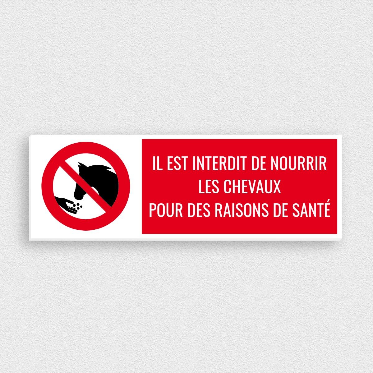 Panneau 'Ne Nourrissez Pas Les Chevaux' – Personnalisable – Fabriqué Au UK (Neuf)