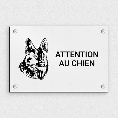Signe D'avertissement Attention Au Chien | PSD Premium