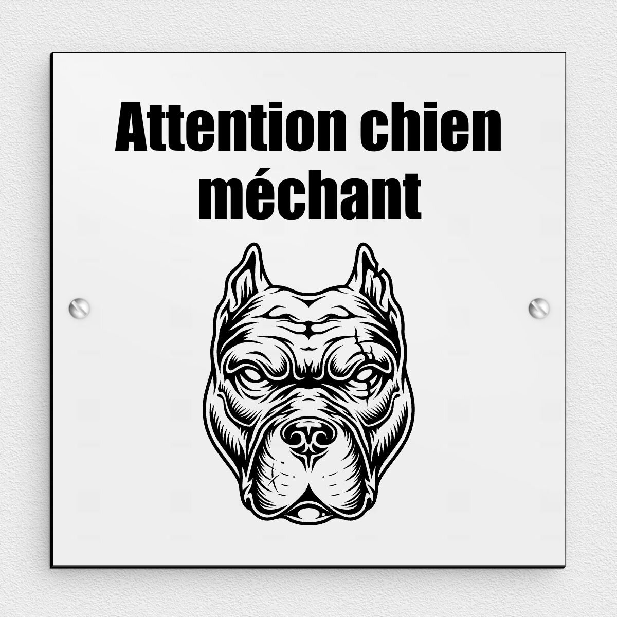 Plaque Chien American Staff En Alerte Panneau Humour Monte La