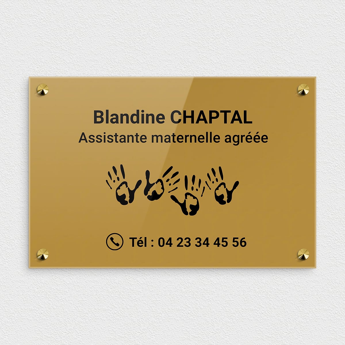 Pancarte Assistante Maternelle Ourson Avion – Plaque Porte 15x20 Cm Aluminium, Nounou Agréée Déco Artisanale Extérieur