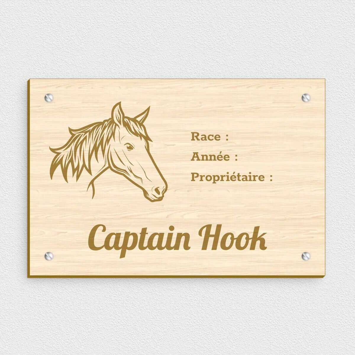 Plaques de Box Chevaux Personnalisables - Sur Otypo | OTYPO