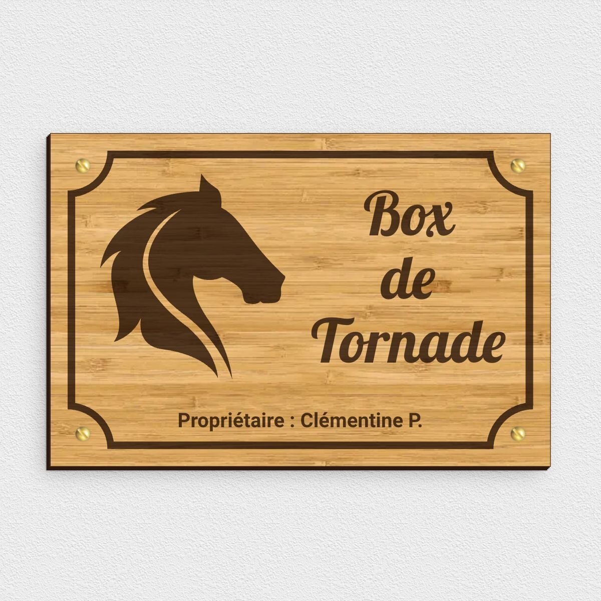 Plaques de Box Chevaux Personnalisables - Sur Otypo | OTYPO