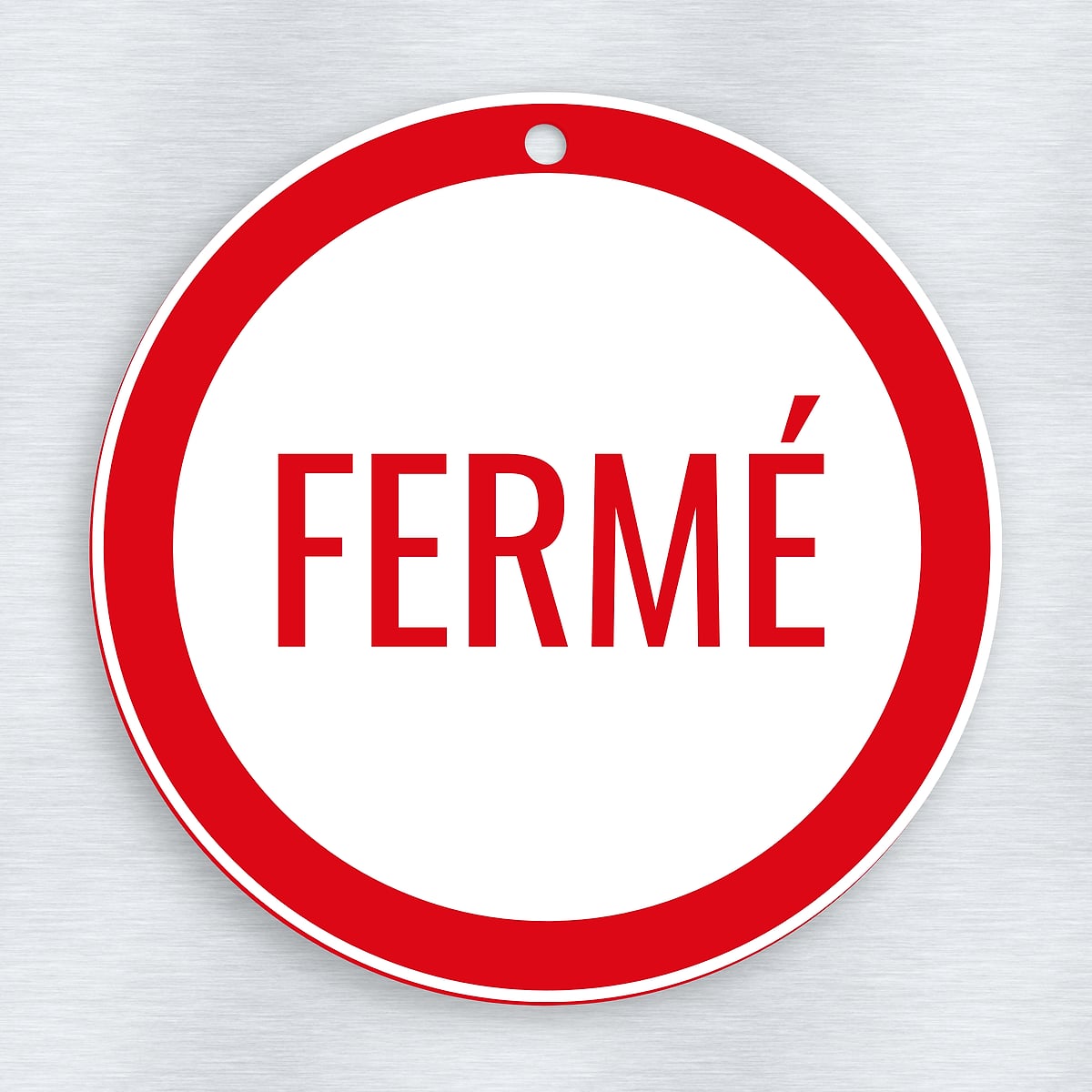 Panneau Porte Ouvert/Fermé Magnétique - Enseigne Coulissante 17,7x5,2 Cm Argent Pour Toilettes Bureau