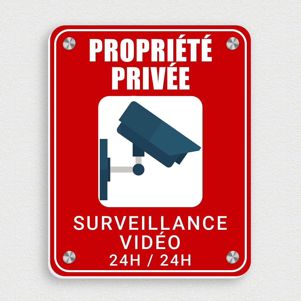 Warnschild „Privatgrundstück Mit Videoüberwachung 24/7“ – PVC, 150x210 Mm, Selbstklebend