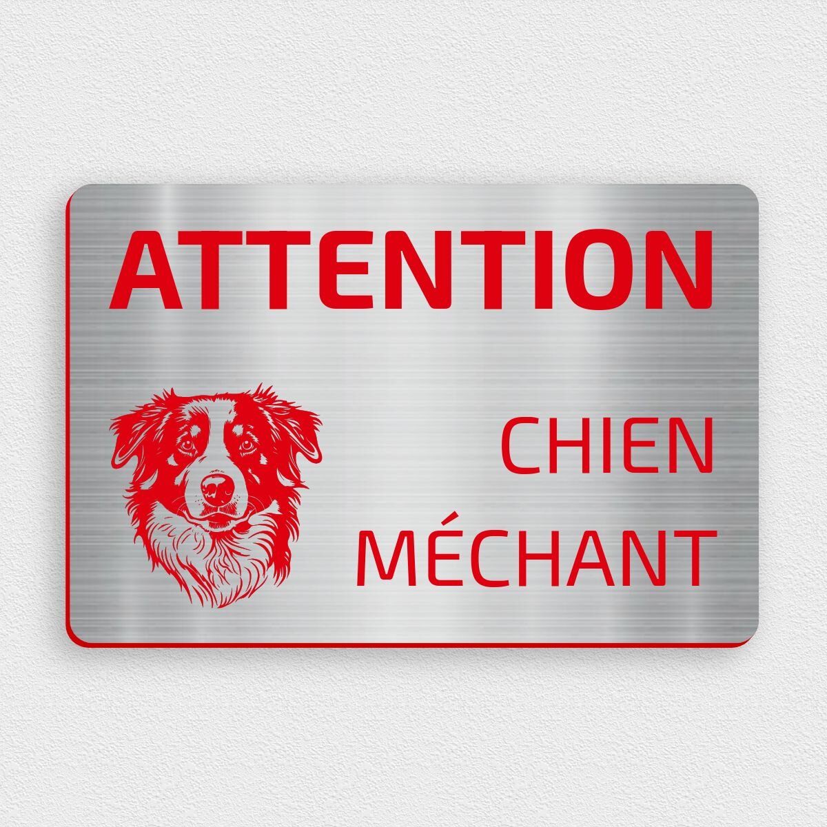 Plaque Attention Chien Bouvier Bernois En Liberté - Panneau Humour Aluminium 15x20cm Personnalisable
