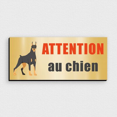 Plaque Attention Chien Border Collie - Aluminium 15x20 Cm - Personnalisable Avec Prénom - Pour Jardin, Porte