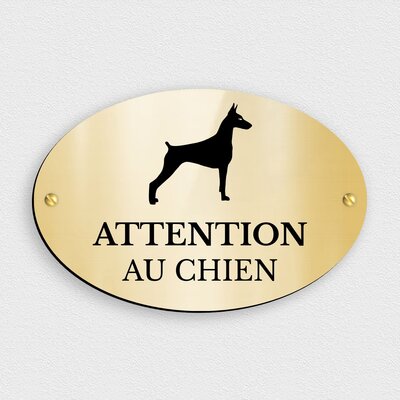 Doberman, Doberman I - Plaque avec photo et inscription