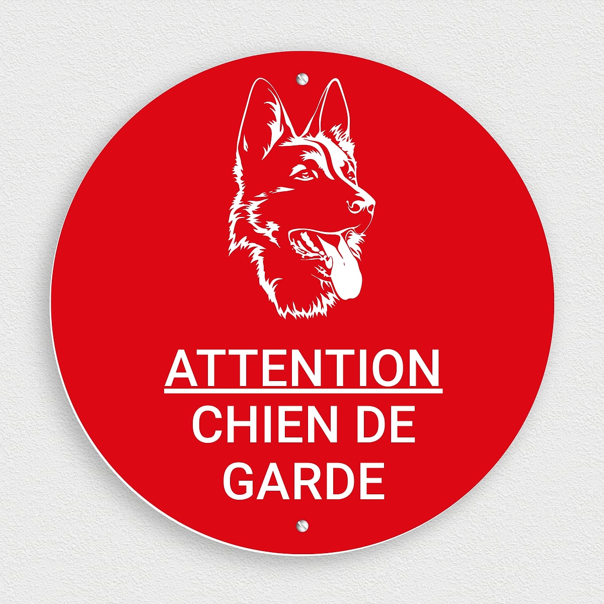 Plaque Humour Attention Chien Bizarre Leonberg Monte La Garde - Panneau Chien De Garde Personnalisable