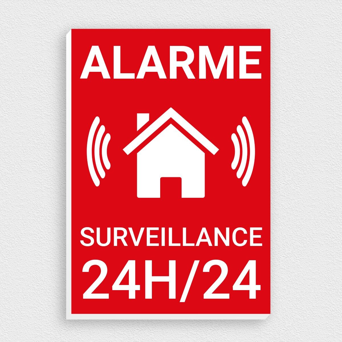 Autocollant Alarme Vidéosurveillance – Protection Propriété – Noir & Jaune (Anti-UV)