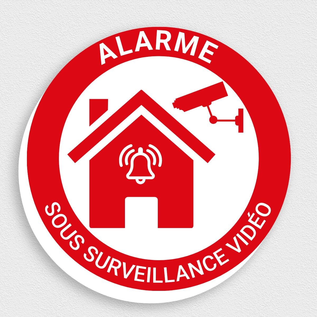 Plaque Alarme Panneau Maison Sous Surveillance Alarme Adhésif Propriété Privée Sous Maison A Vendre - Foto 3