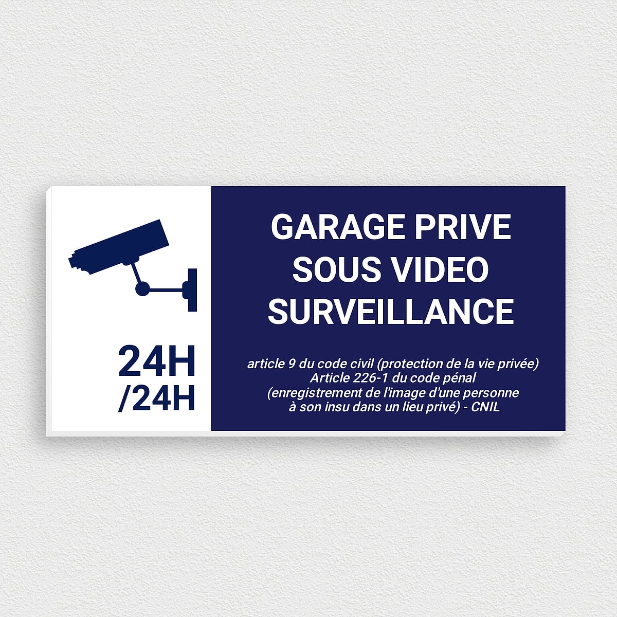 Panneau De Sécurité Personnalisable Aluminium 0.8mm - Pour Garage, Jardin, Entreprise - UV Résistant