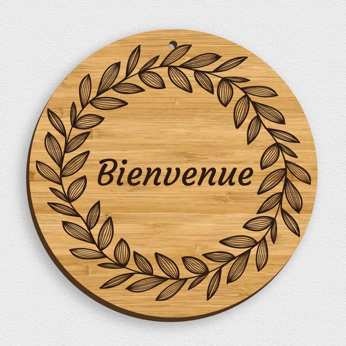 Plaques "Poussez / Tirez" En Bois Pour Porte - Lot De 2, Autocollants Déco Pratiques En Bois Clair