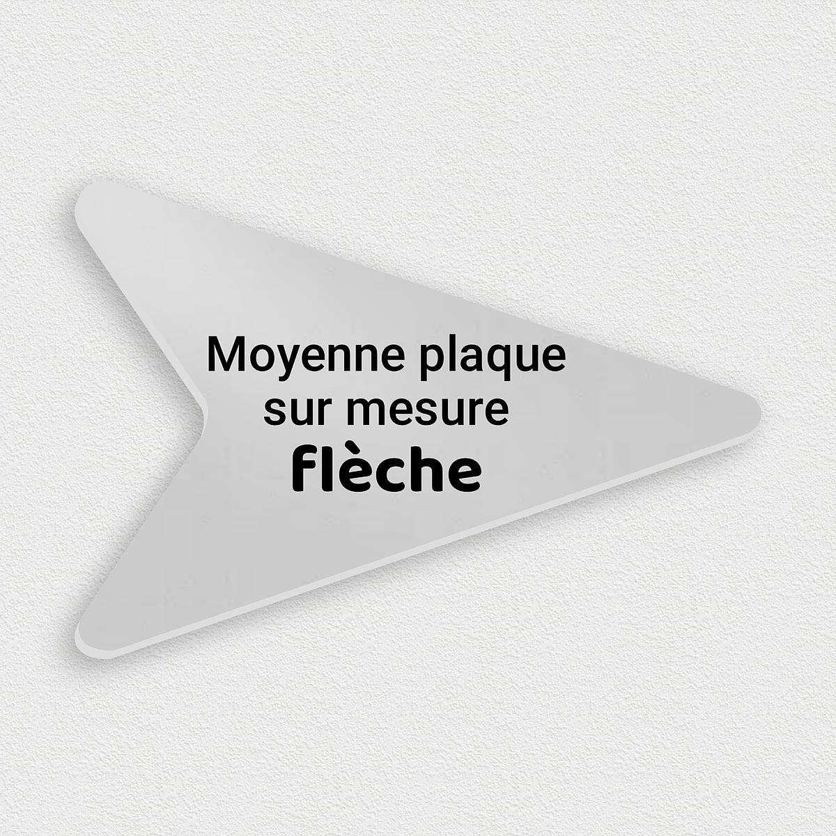 Plaque Signalétique Flèche Directionnelle Personnalisable - Alu Brossé 20x6 Cm, Gravure Laser, Adhésif 3M - 8