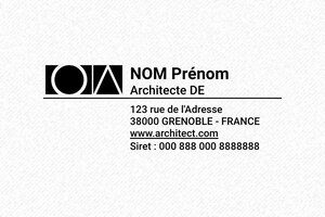 tampon Trodat Printy 4913 - 58 x 22 mm - 8 lignes max. - architect01