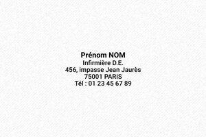 tampon Trodat Printy 4911 - 38 x 14 mm - 5 lignes max. - infirmiere05