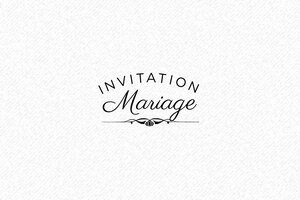 tampon Tampon invitation mariage D - 40 x 15 mm - 6 lignes max. - mariage12