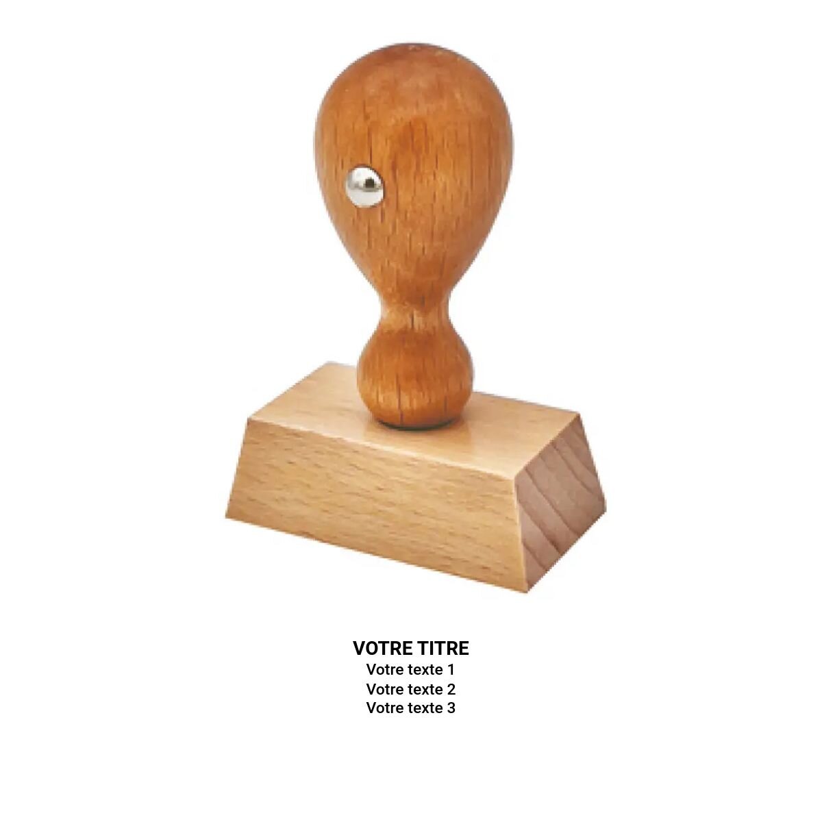 Tampon En Bois Carré Woodies - Taille Maxi. 30x30mm