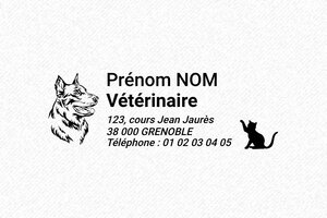 tampon Trodat Printy 4913 - 58 x 22 mm - 8 lignes max. - veterinaire04